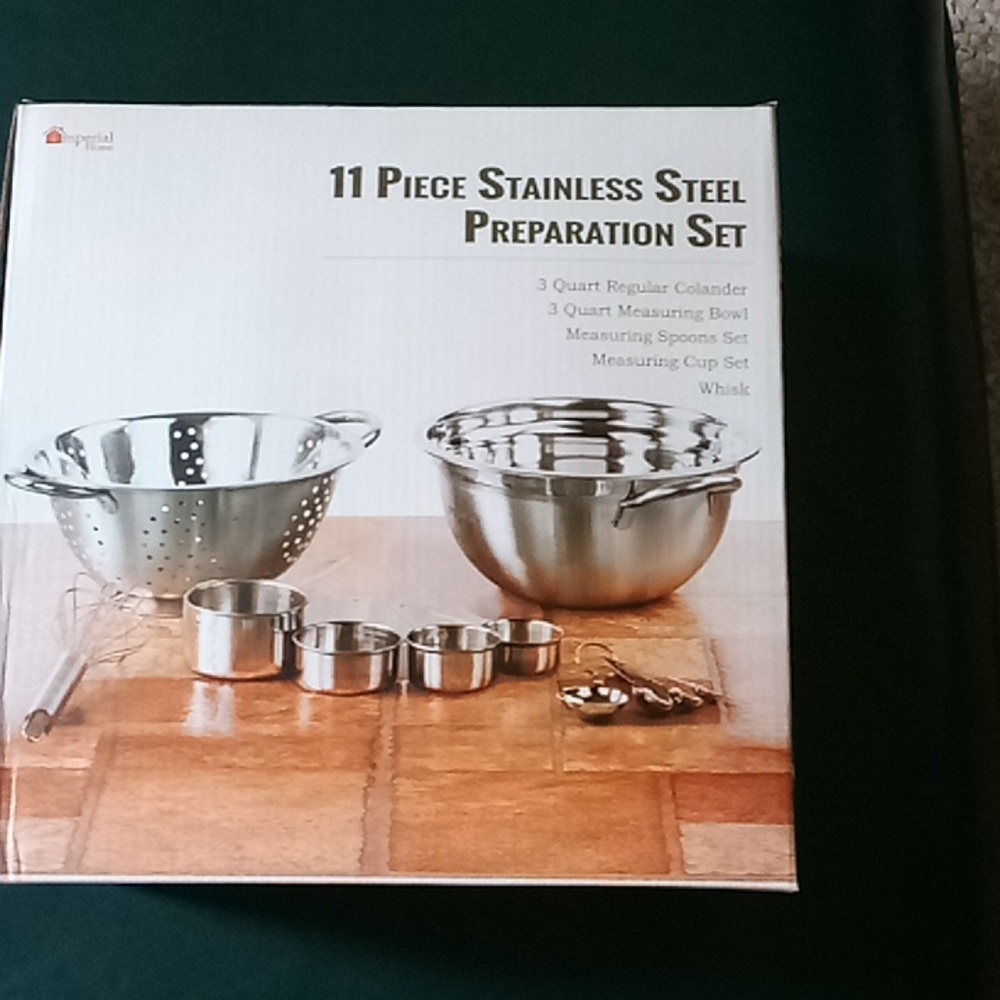 Stainless steel preparation set